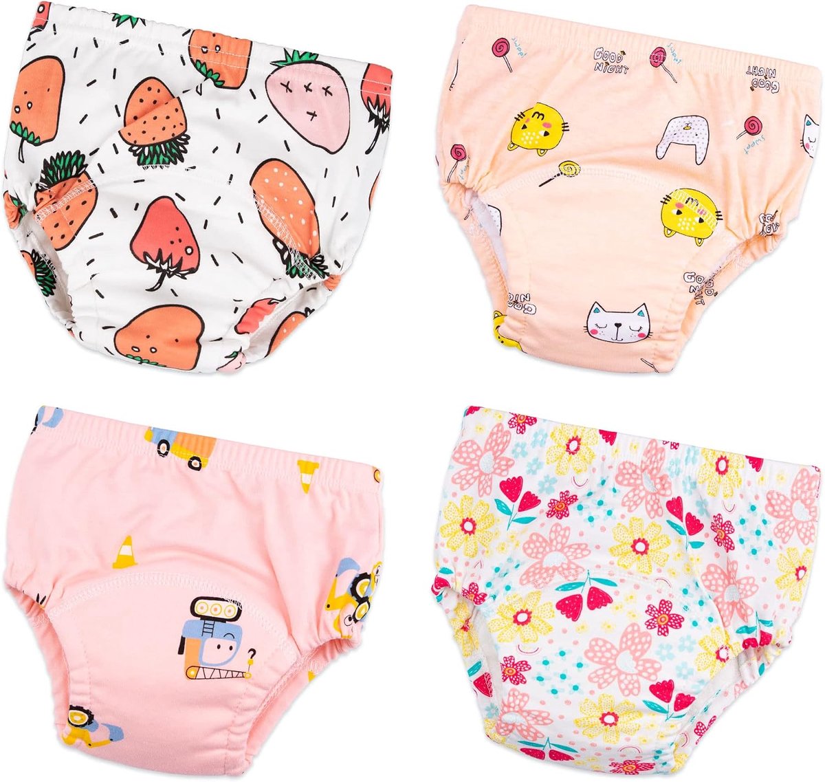 Potty Underwear for Girls 2 Years, 3 Years, 4 Years, 4 Years, 4 Pieces, Rose Red, 4 ans, Rose Red - ShopVlot