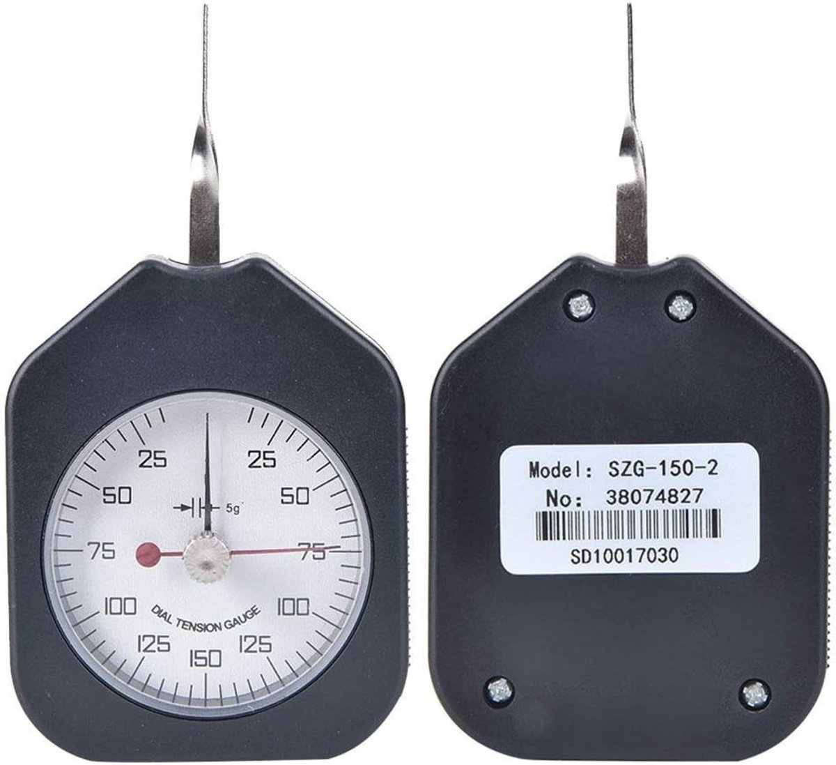 Tensionmeter met dubbele naalden, analoge indicator voor krachtmeting en spanning, ideaal voor handmatig gebruik