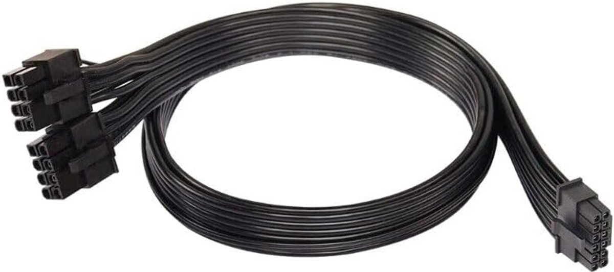 12VHPWR 600W PCIe 5.0 Dubbele Speld 8 Speld aan 16 Speldvoedingskabel voor High-end Grafische Kaarten