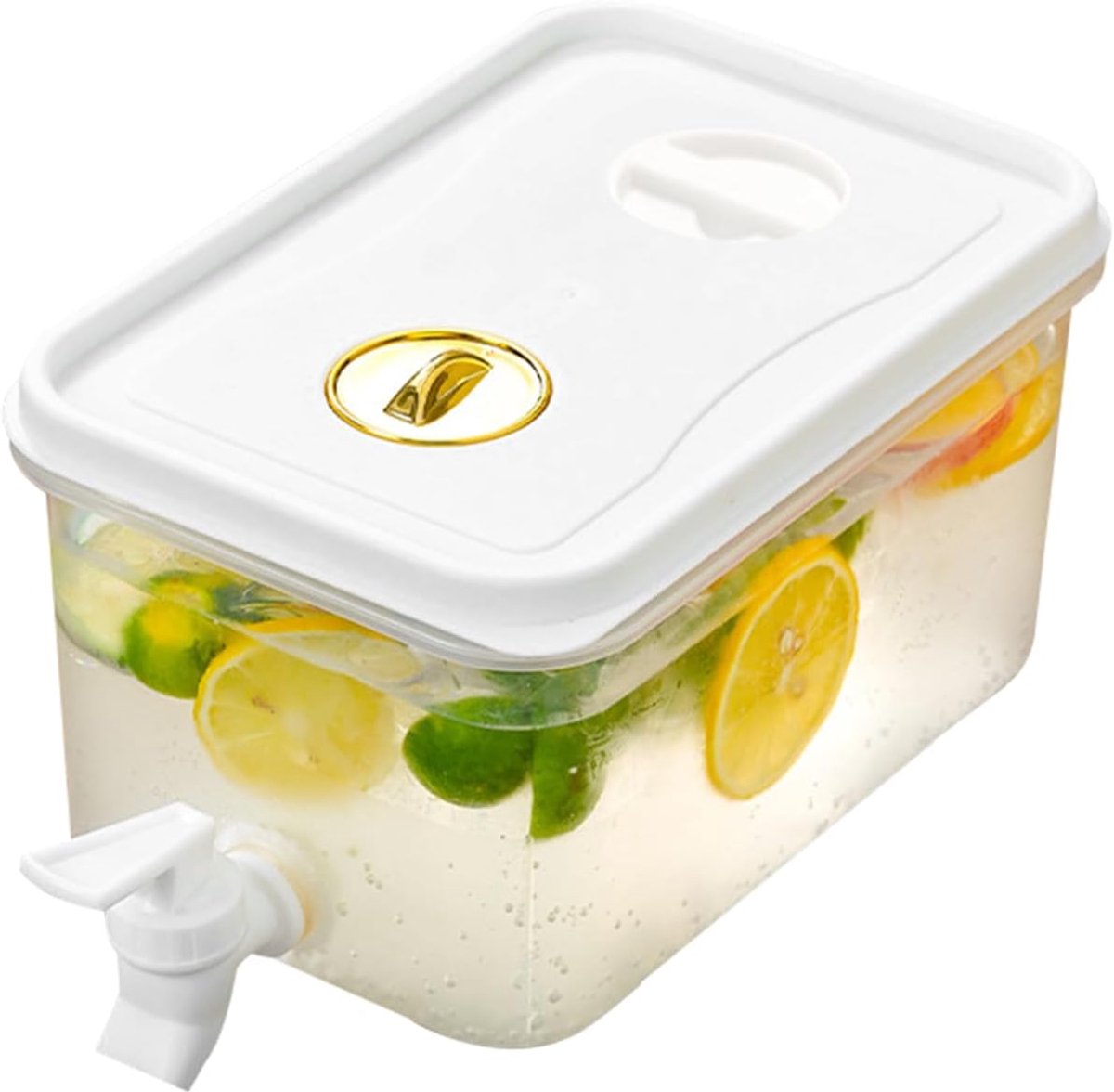 3,5 l kunststof drankdispenser met tapkraan koelkast waterdispenser met filter ijswateremmer met deksel voor koude dranken fruit theepot 22 x 15 x 12 cm