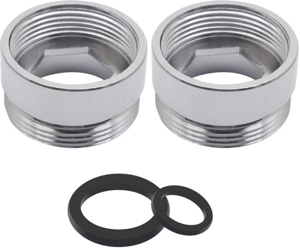 Dailygoods - Kraanadapter - Waterbesparende aerator - Geschikt voor keuken en badkamer - 2 stuks - Efficiënt watergebruik - Universeel - Geschikt vo...
