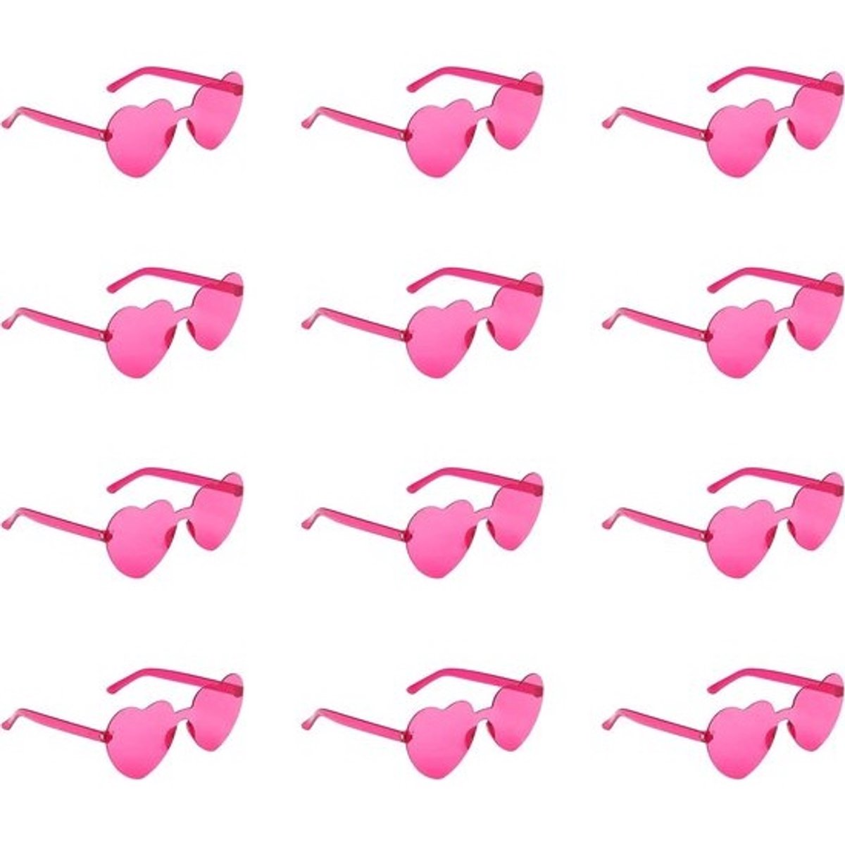 Hartvormige zonnebril - Transparant - Snoepkleur - Voor vrouwen - Voor feest - Cosplay