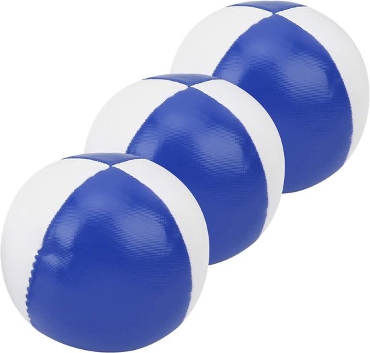 Set jongleerballen - Balansballen - Voor vrije tijd - PU-leertextuur - 3 stuks - Blauw-wit