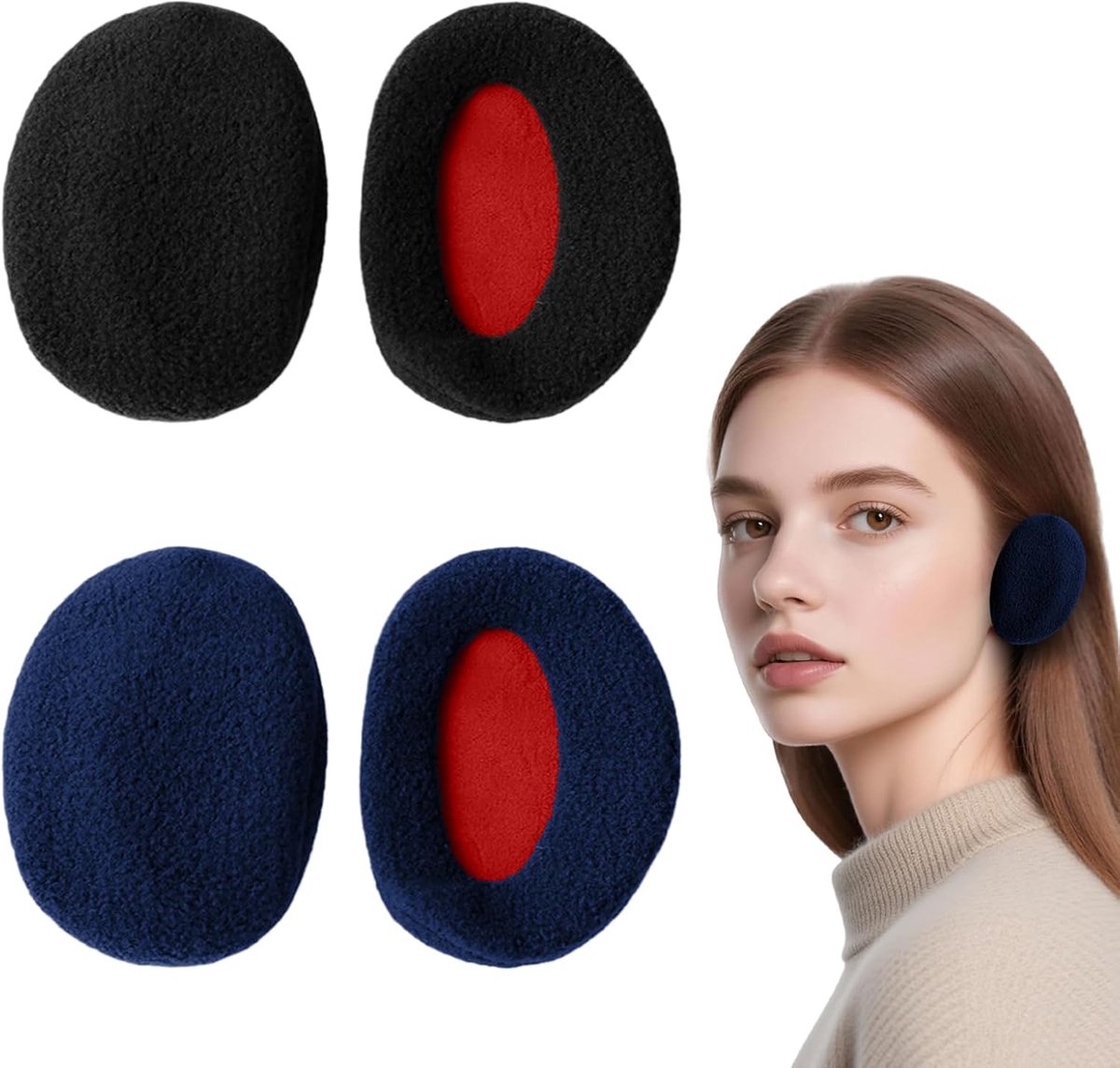 Oortjes voor de winter - Fluffy gevoerd - Volledige afsluiting - Bescherming tegen wind en kou - SnelShoppen