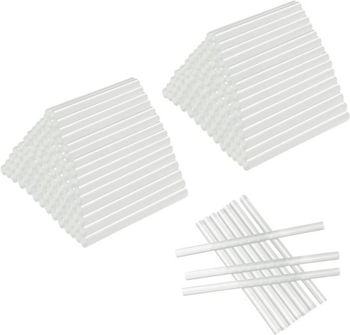Lijmpatronen - Reserve-] sticks - Voor klusprojecten thuis - Hoge sterkte - 200 stuks - Semi-transparant