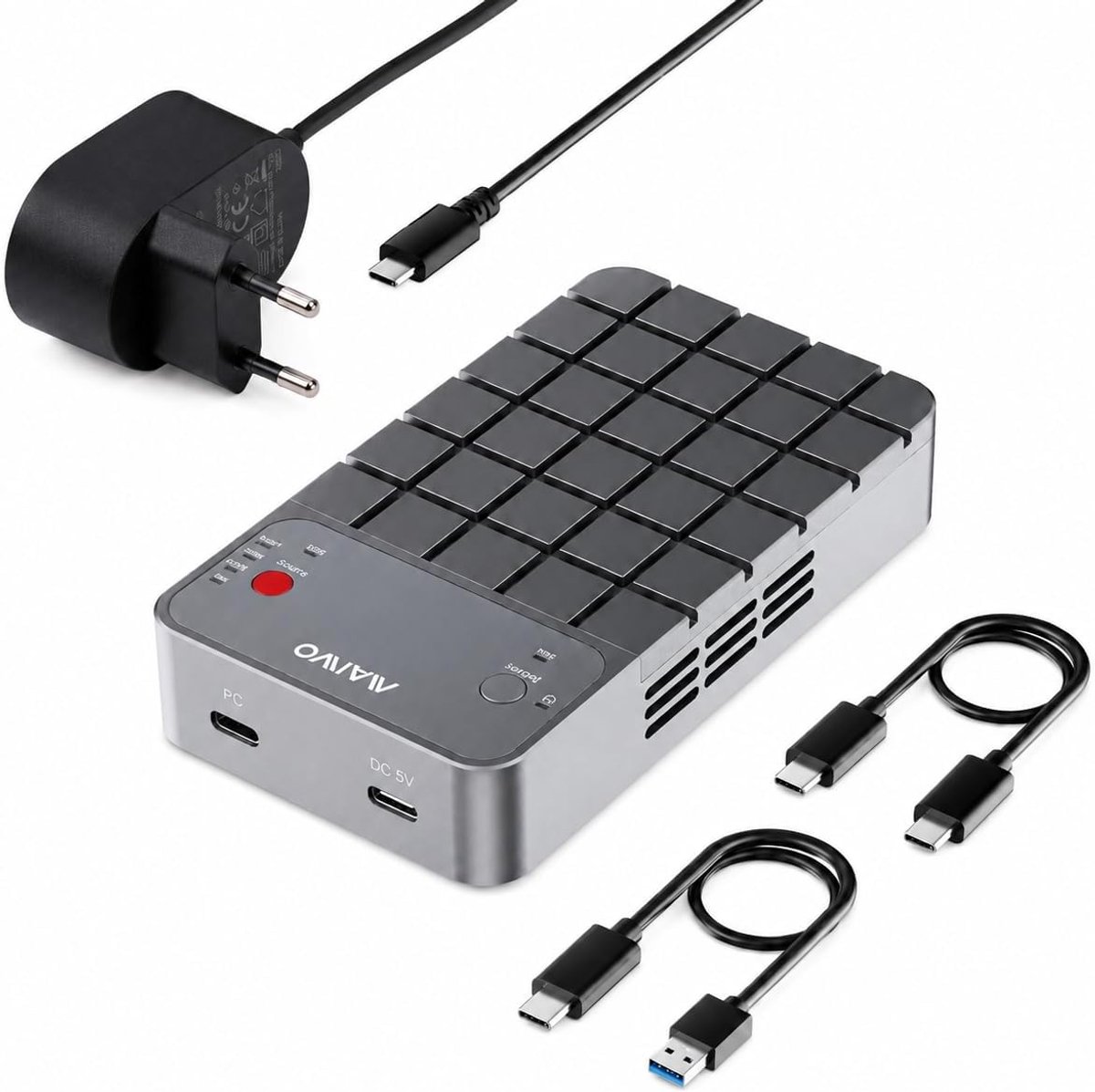 M.2 SSD naar USB-C behuizing, externe harde schijf behuizing met USB 3.1 - ShopVlot