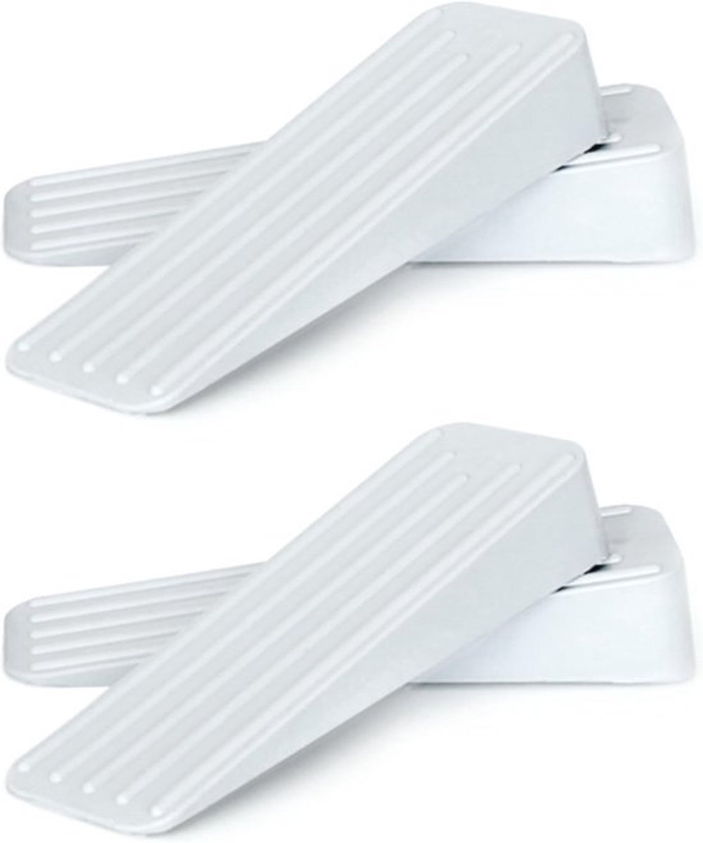 Rubberen deurstoppers - Voor binnen en buiten - Antislip - Zwaar belastbaar - Duurzaam - 4-pack