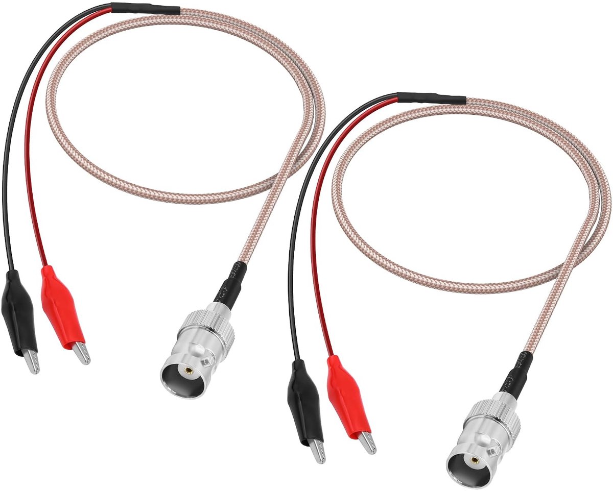 MEIRIYFA BNC Q9 to Dual Alligator Clip Test Cable, Coaxial BNC Bus to 2 Alligator Clip Test Cable Sample Lead - ShopVlot