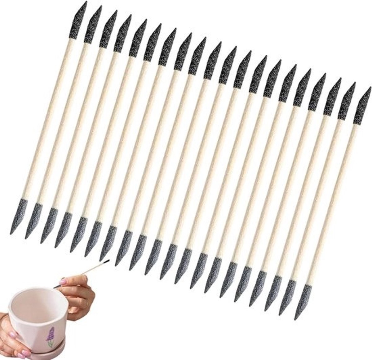 Slijpstiften - Schuurpapierstaven - Voor detailing - Dubbelzijdig - 137 cm - Meerkleurig