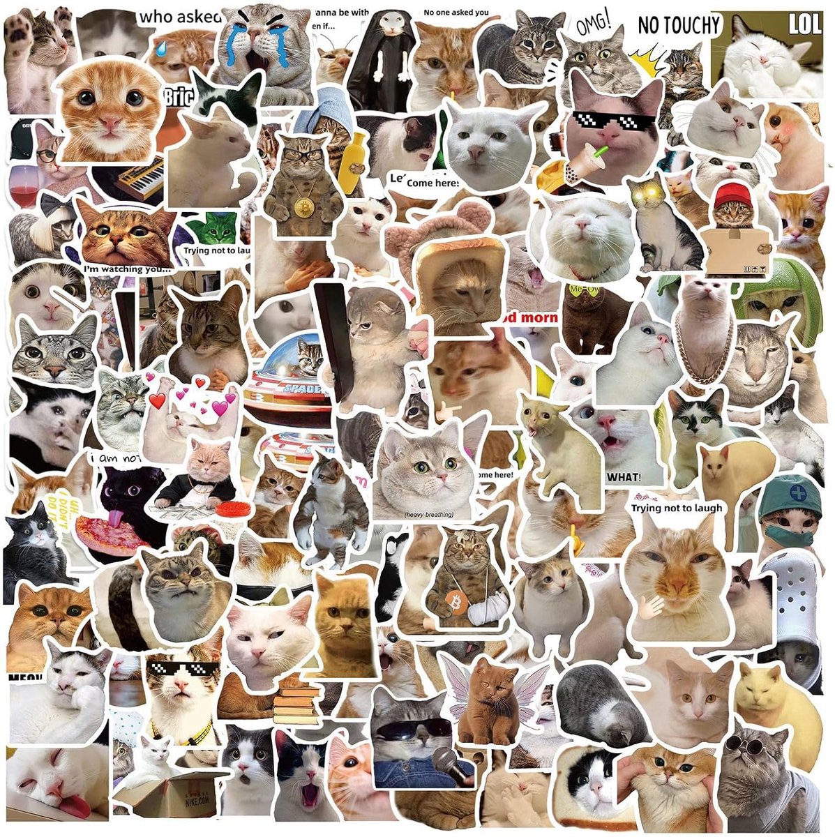 150 stuks schattige kattenstickers van pvc, waterdicht, scrapbooking-stickers, speciaal voor kattenliefhebbers, voor - ShopVlot