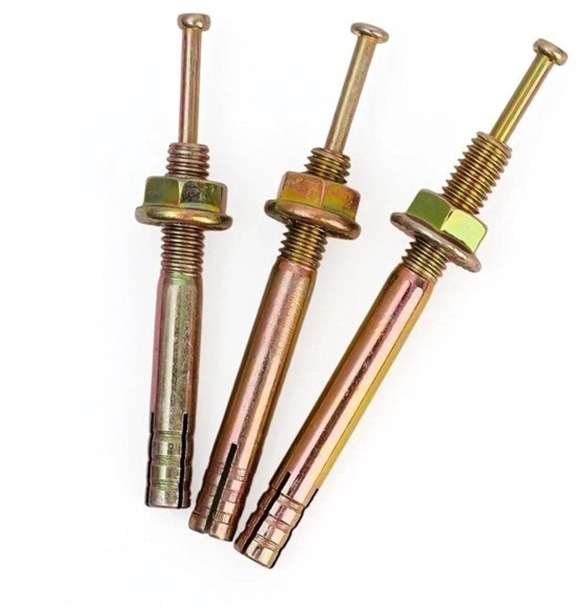 Set uitbreidingsschroeven - Bouten voor gipsplaat - Voor houtbewerkingsprojecten - Van koolstofstaal - 7.5 cm - 6 stuks - Zilverkleurig