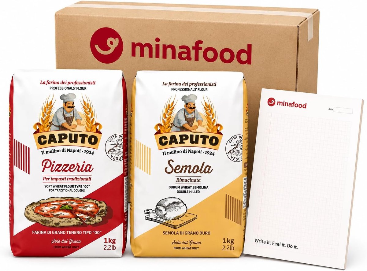 Pizza deegmix bundle 1kg - Tipo 00 + Semola - Perfecte elasticiteit - Voor authentieke Neapolitaanse pizza - ShopVlot