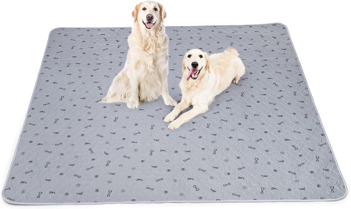 1 Piece Highly Absorbent Pipee Mat for Dogs, 168 x 125 cm, Waterproof and Washable, Puppy Training Pads, Non-Slip Puppy Mat for Dog Crate, Sofa and Fl