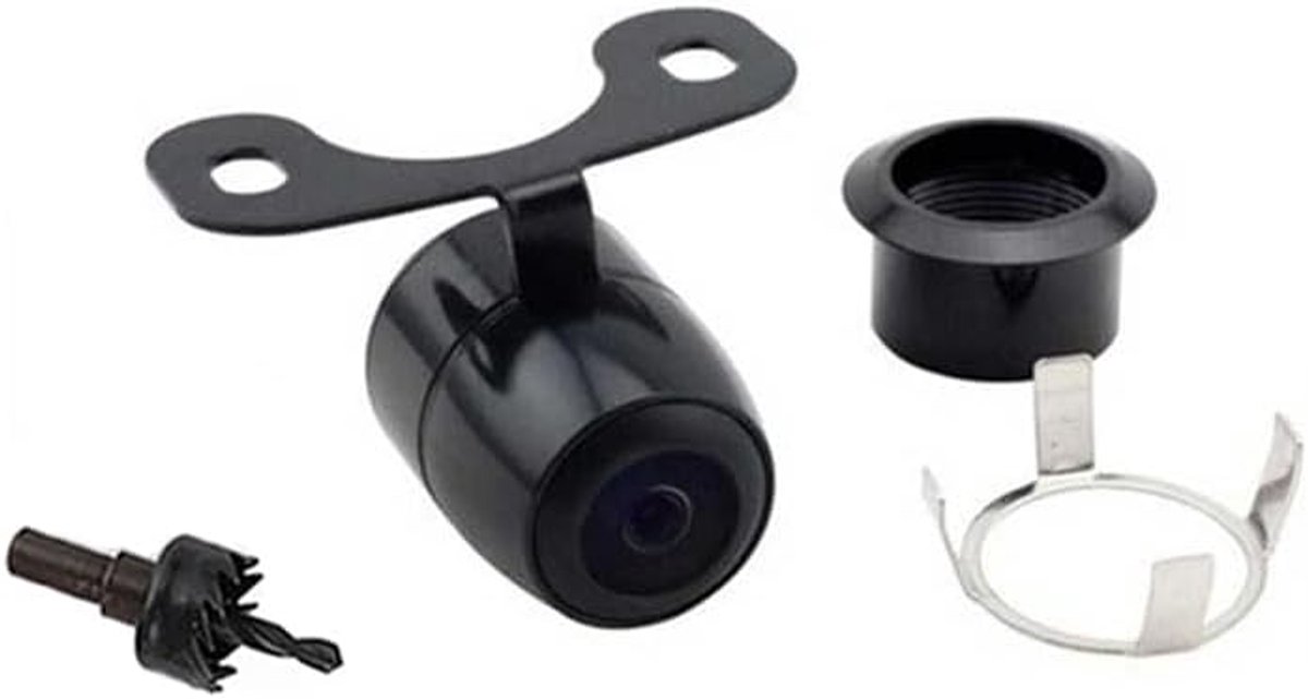 SnelShoppen - Universele Achteruitkijkcamera Vooraanzicht Camera met Gespiegelde/Niet-Gespiegelde Schakelaar, Verzonken en Beugelmontage, Mini Camera