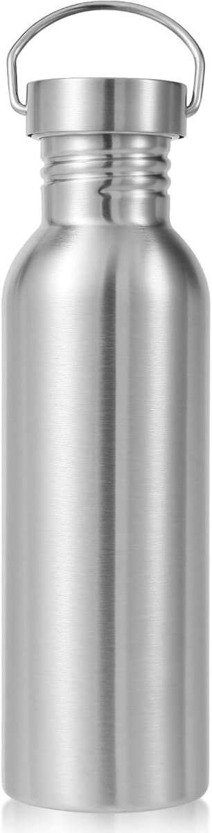 SnelShoppen - RVS Waterfles 780ml met Handvat, Duurzaam en Dishwasher Safe, BPA-vrij, Ideaal voor Camping, Wandelen, Fietsen, Plasticvrij, 18/8 304 St