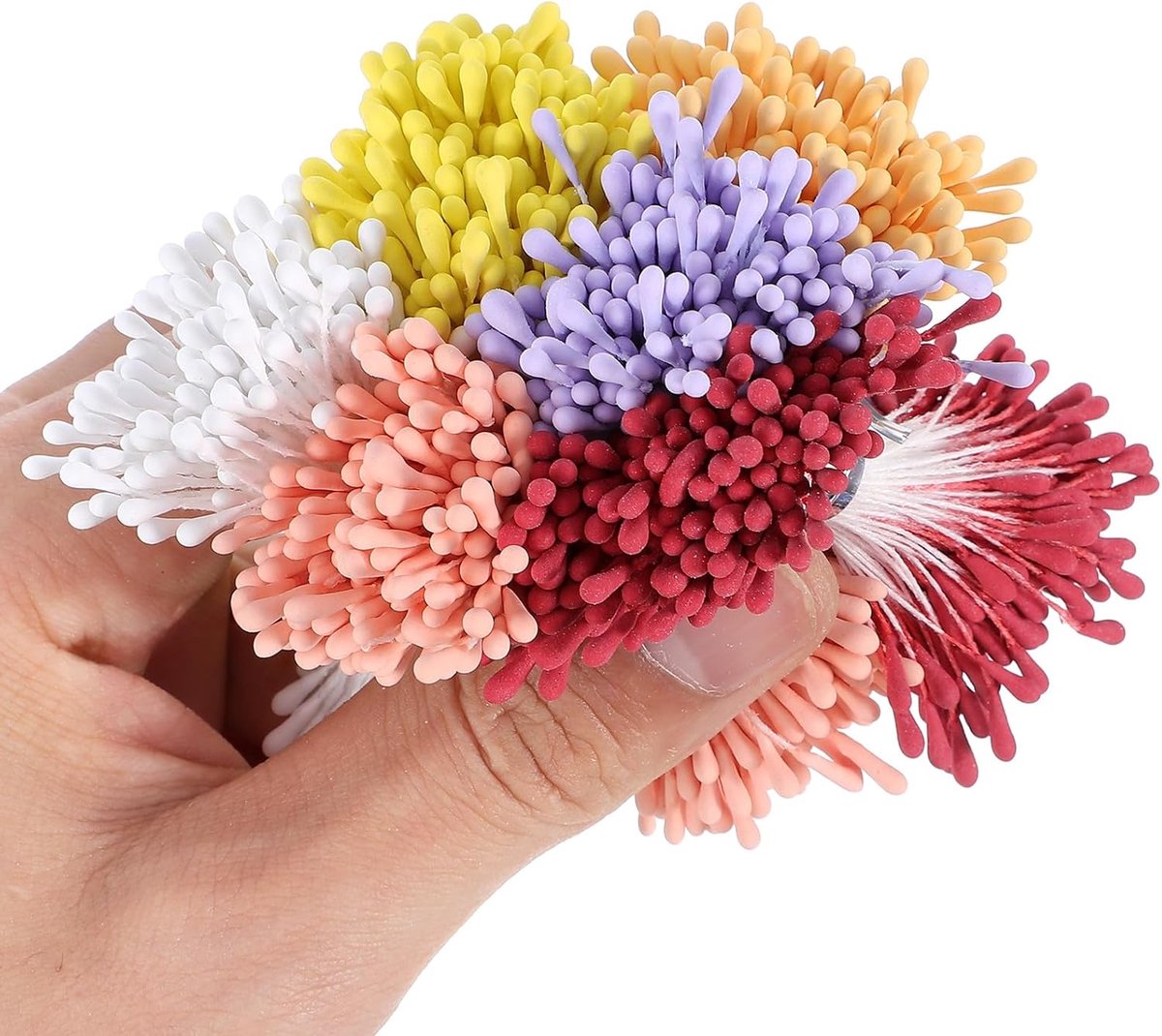 Meeldraden voor bloemen 1200 stks - 2mm dubbele hoofden - kleurrijk - ideaal voor ambachten - ShopVlot