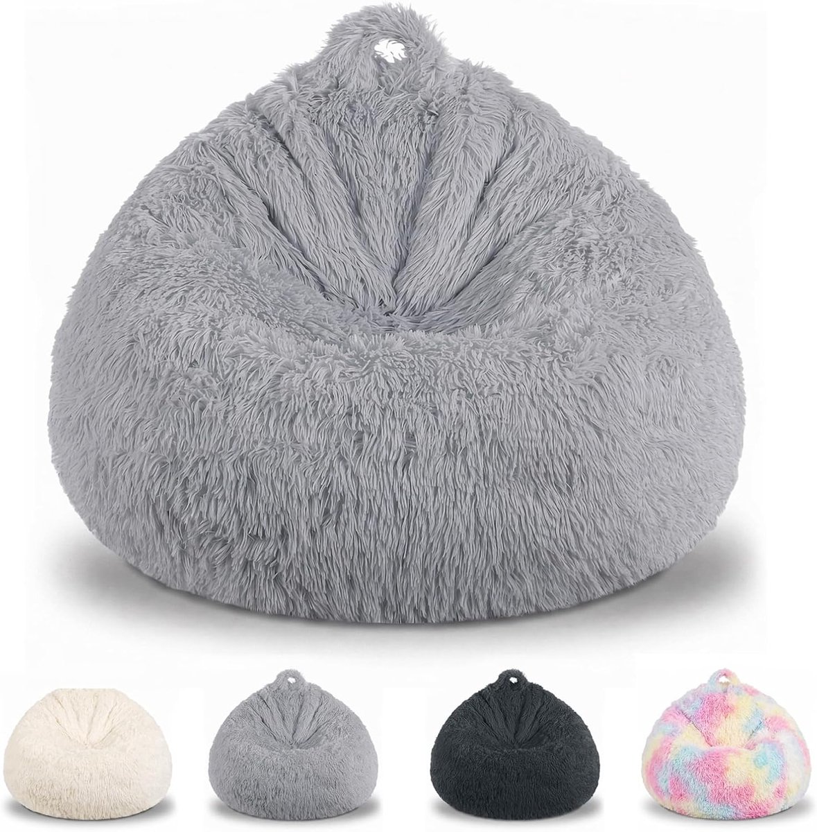 Zitzakhoes voor kinderen en volwassenen - 70 x 80 cm - imitatiebont - antislip onderkant voor extra comfort - ShopVlot