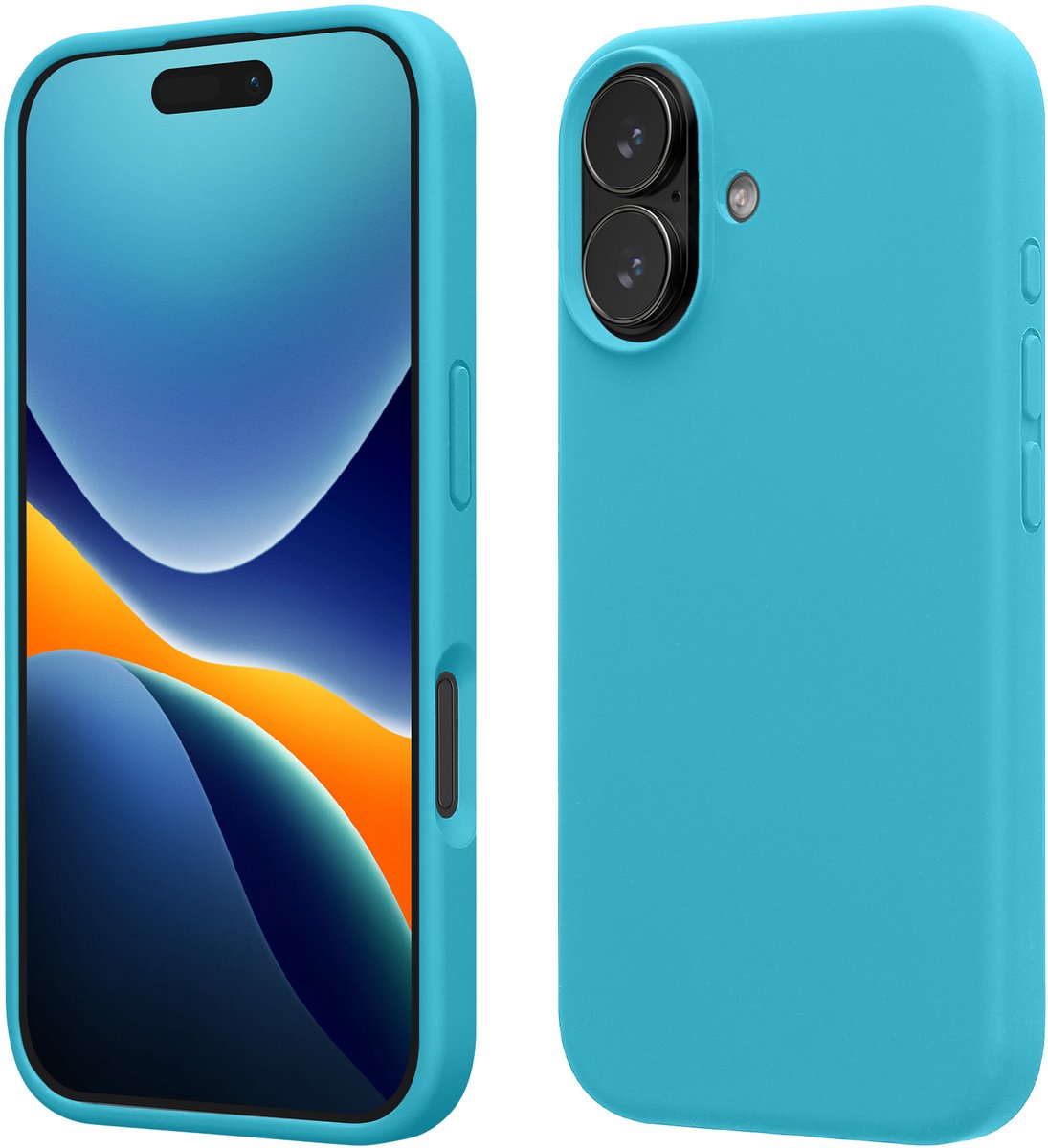 kwmobile telefoonhoesje geschikt voor Apple iPhone 17 - Hoesje met siliconen coating - Smartphone case in zeeblauw