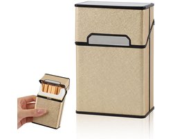 Cigarette Case for Cigarettes, Moistureproof, Portable Leather Case for 20 Cigarettes, for Daily Use Business - ShopVlot