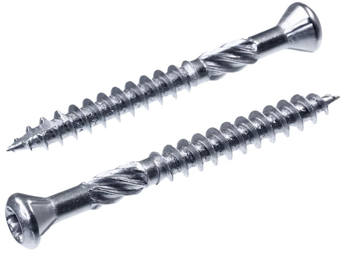 SECCARO Deck screw decorative head 3.2 x 60 mm, stainless steel A2, wood screw with cutting point and cutting notch - ShopVlot