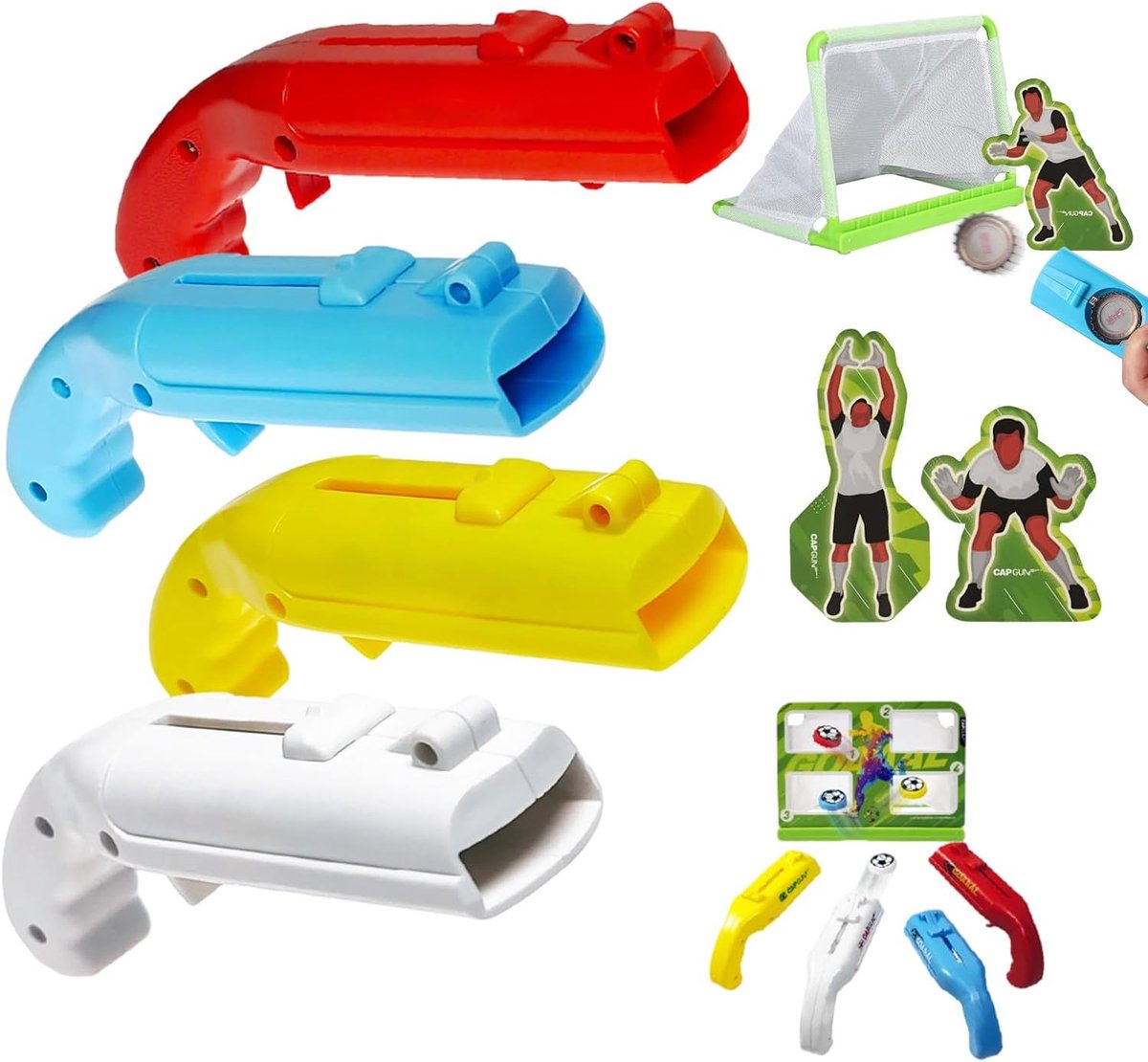 SnelShoppen - Flesopener Pistool 4 Stuks - Ergonomische Bierflesopener van Kunststof - Ideaal voor Feesten, Camping en Thuisgebruik
