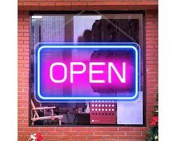 LightingWill Open neonbord, open bord led met 5 V aan/uit adapter, open lichtreclame voor business light up sign voor bar, salon, winkel, café, winkel