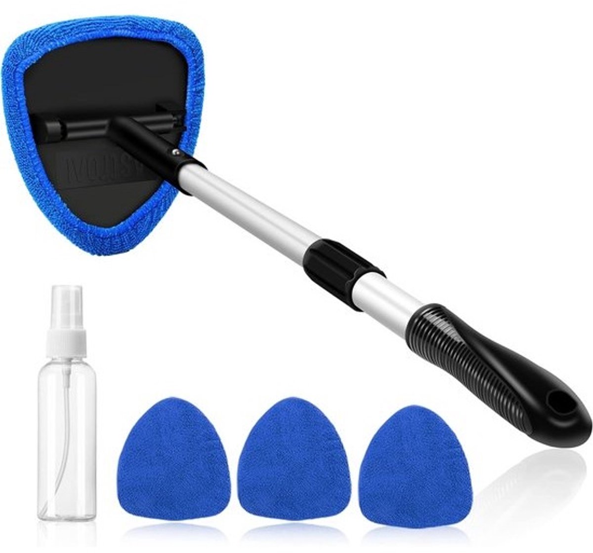 Herbruikbare auto-voorruitreiniger - Met microvezelpads - Ergonomische wisser - Voor binnen- en buitenzijde