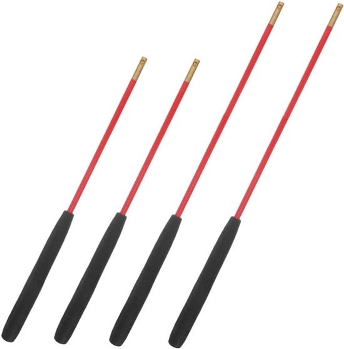 Jongleerstokken - Diabolostokken - Trucs oefenen - Antisliphandvat - 35 en 44.5cm - Rood