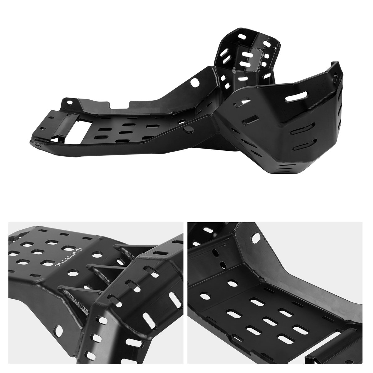 Motorchassisbescherming Skid Plate - Zwart - 5052 Aluminium - Voor KTM Husqvarna GasGas - Offroad Bescherming - Pijpbescherming