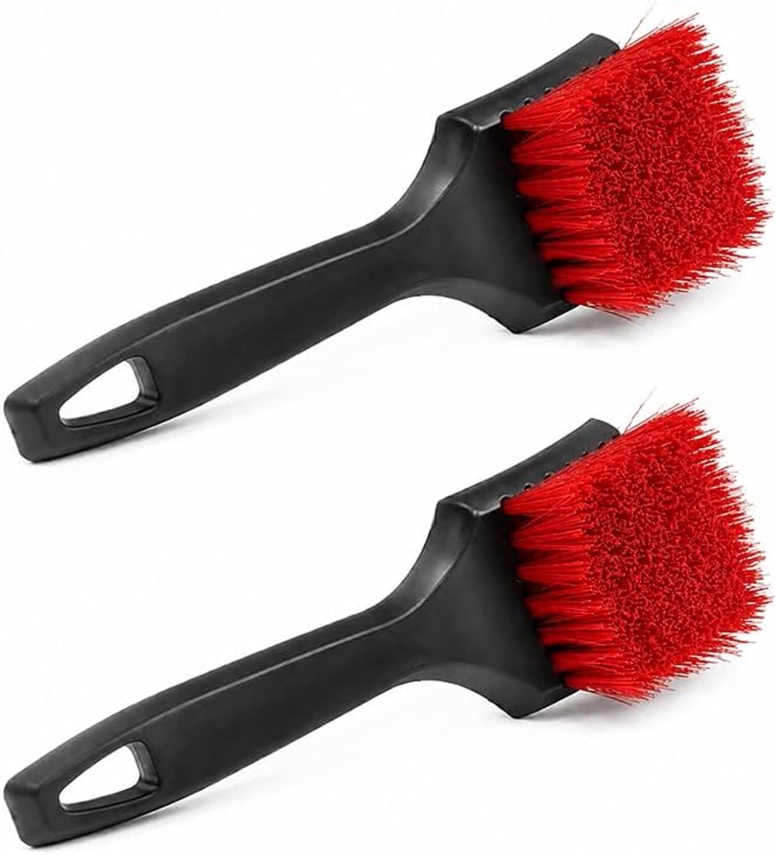 Set van 2 borstels voor vogelbad, harde borstelharen 21 cm (rood)