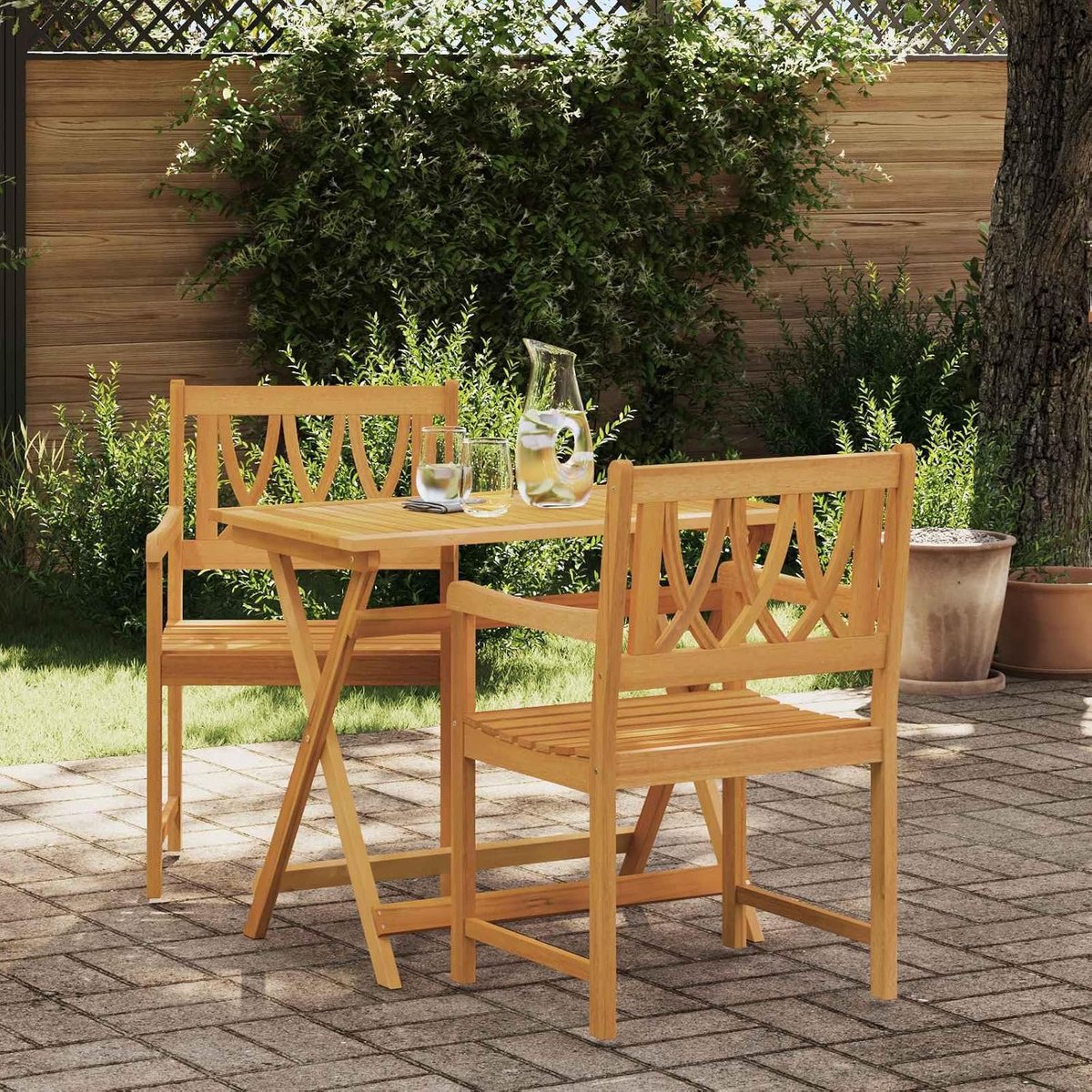 Outdoor 2 Stuks Natuur 56x55,5x90 cm