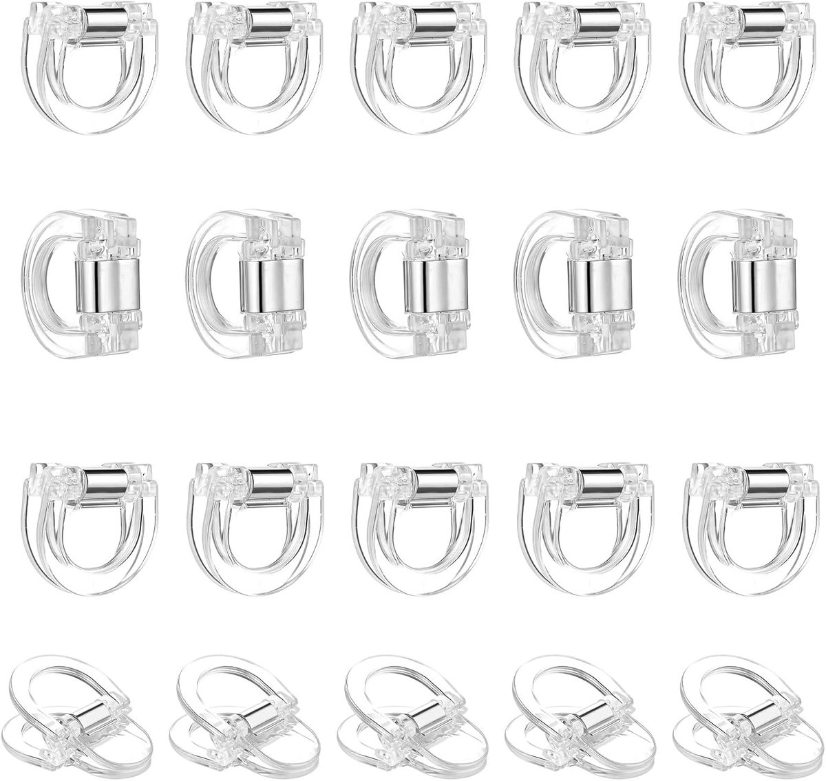 20 stuks broekpijpclips, 2,7 cm broekverkleiner