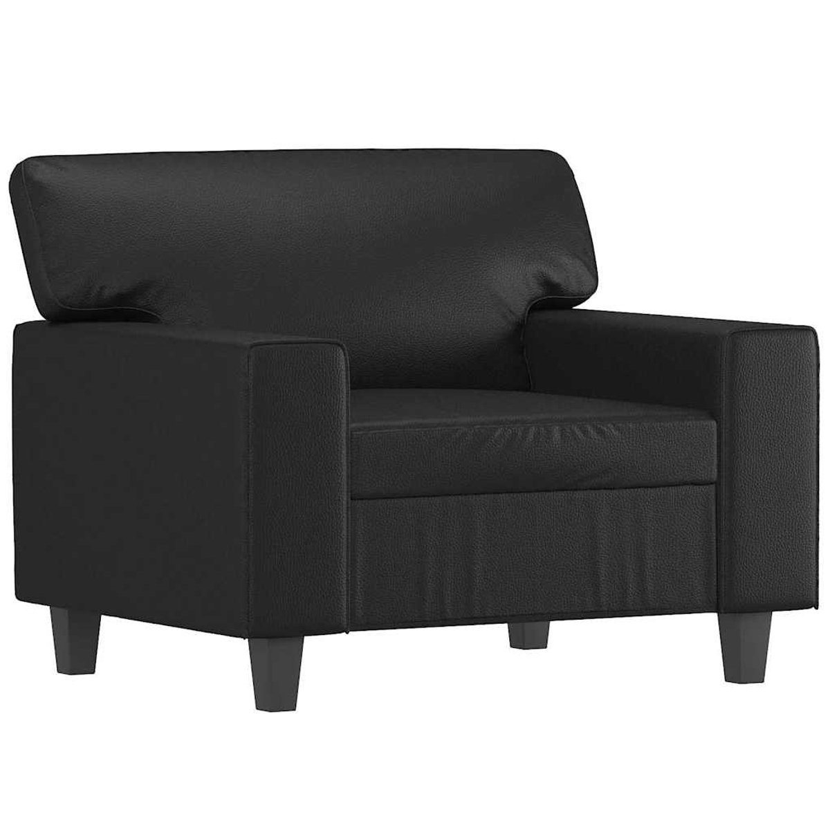 vidaXL Fauteuil - 60 - cm - kunstleer - zwart