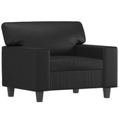 vidaXL - Fauteuil - 60 - cm - kunstleer - zwart