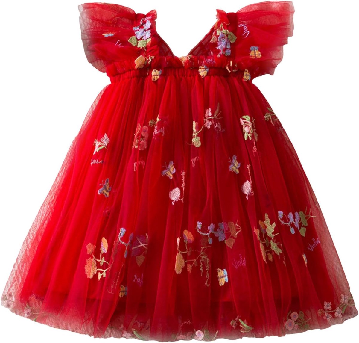 Prinsessenjurk voor meisjes, ceremonie, verjaardag, feest, chic, bruiloft, avond, pailletten, mouwloos, tule, kant, elegant, A50
