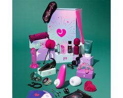 Erotische adventskalender voor volwassenen en koppels - Enjoy - Lovehoney x Womanizer - 24 ondeugende verrassingen - Womanizer Starlet 3-stimulator, massageolie, sexy accessoires - seksspeeltjes voor haar en voor koppels - ondeugend kerstcadeau