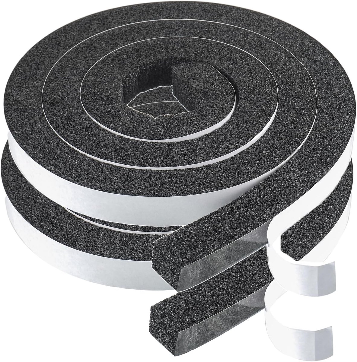 SnelShoppen - Zelfklevende Schuimafdichting Tape 25x25 mm - Waterdicht, Aanpasbaar, Milieuvriendelijk - 2 Rollen, Totaal 4m voor Ramen en Deuren