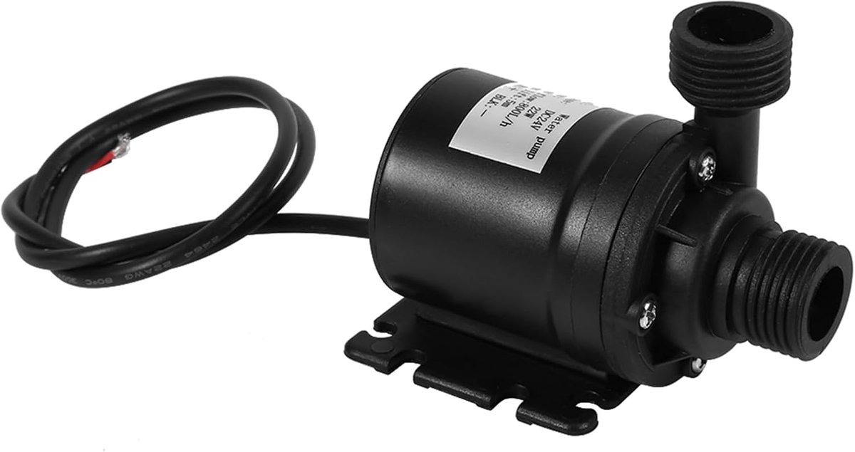 Mini DC 24 V waterpomp, circulatiepomp 800 l/u, 5 m, waterpomp zonne-energie, borstelloze motor voor tuinvijver - ShopVlot