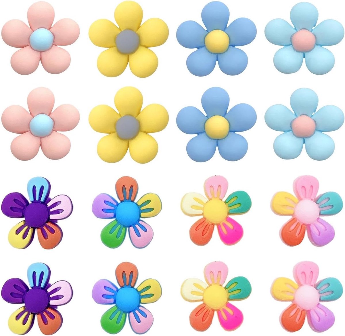 16 Flower Shoe Decorations, DIY Shoe Decorations, Cute Shoe Decorations, Shoe Decorations for Girls, Creative Shoe - ShopVlot
