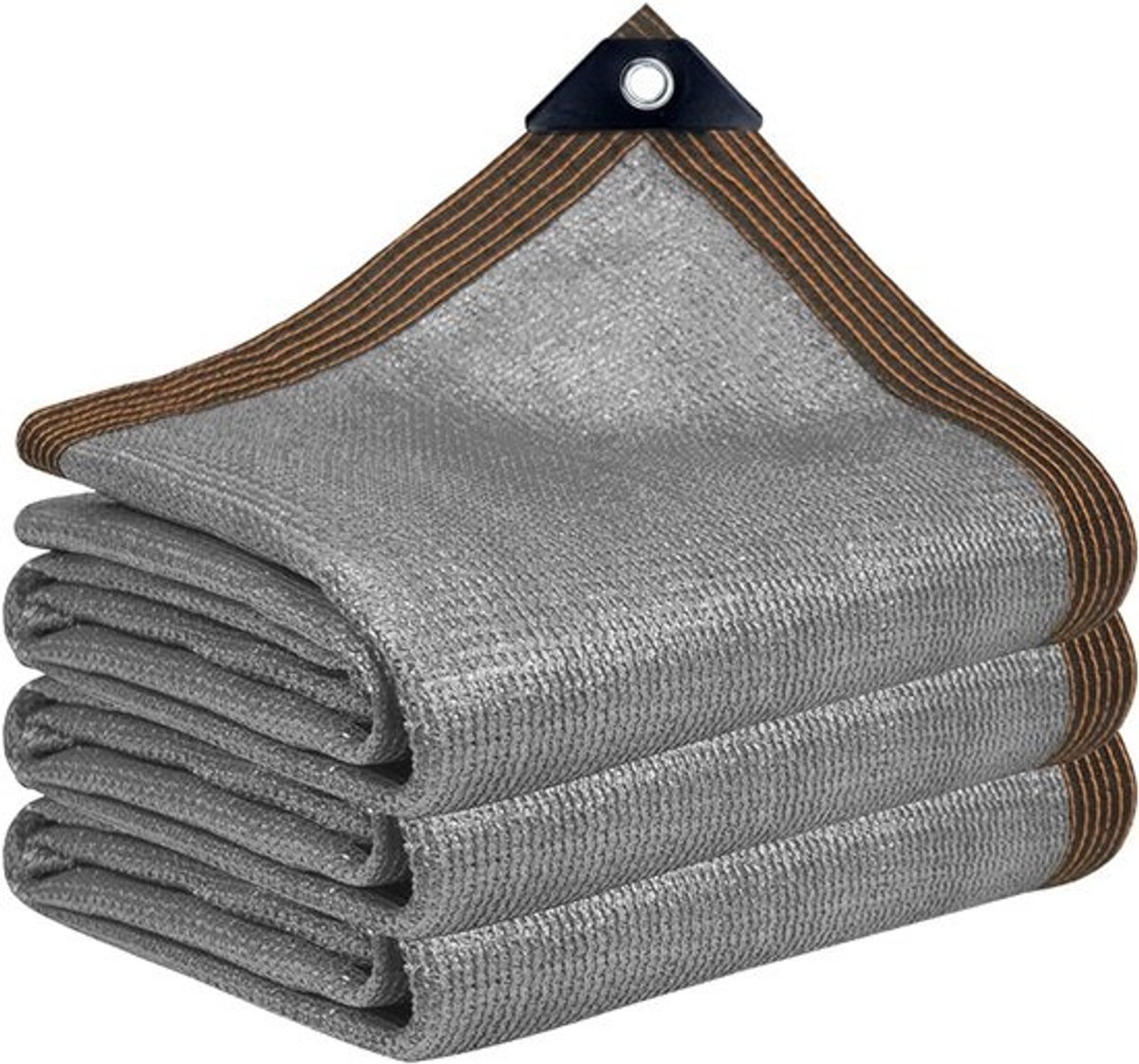 Schaduwnet - Warmte-isolerend net - Geperforeerd schaduwnet - Geperforeerde randen - 90% schaduwpercentage - Waterafstotend - ademend - Geschikt voor buiten - terrassen, carports en patio's - 2 x 3 meter - Grijs