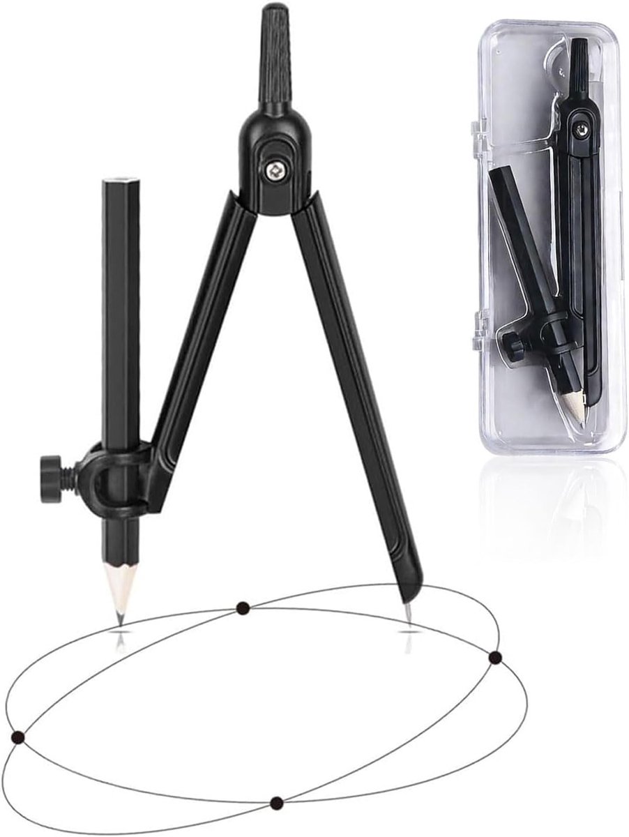 Professionelle loodcirkel, Klemmcirkel voor houtbewerking, Prüfungen & Geometrie, tweedelige cirkelset voor studenten - ShopVlot