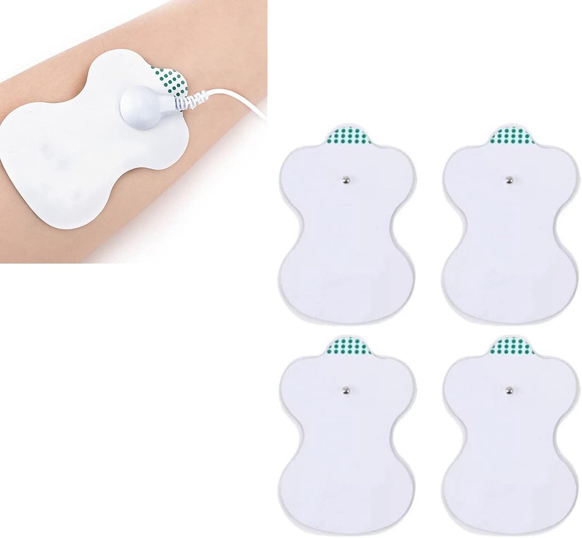 Elektrodenpleisters, 50 stuks elektrodenpatches set met stimulerende pads voor elektrotherapie, voor accessoires voor massage-instrumenten