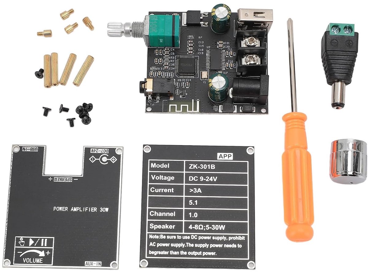 Mono Bluetooth 5.1 Versterker Board 30 W Versterker Module TPA3110D2 Chip DC 9-24 V 3A True Draadloze Stereo Functie Ondersteuning APP