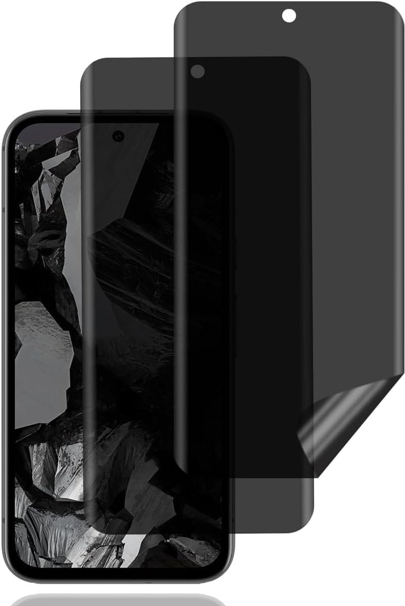Screen Protector voor Google Pixel 8a 5G [2 stuks] | anti-spy schermbeschermer,krasbestendig,hoge gevoeligheid,luchtbelvrij,anti-spy TPU zachte film voor Google Pixel 8a