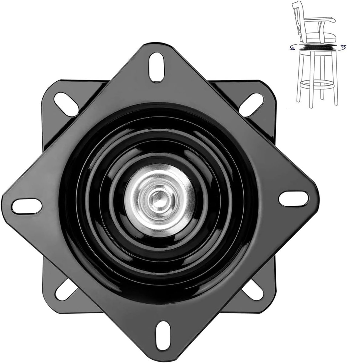 Universal Swivel Plate, 360° Swivel Swivel Plate on Ball Bearings for Display Shelf and Kitchen Furniture, TV Shelf - ShopVlot