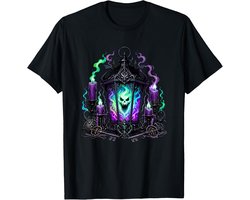 T-shirt met schedel en vurige vlammen