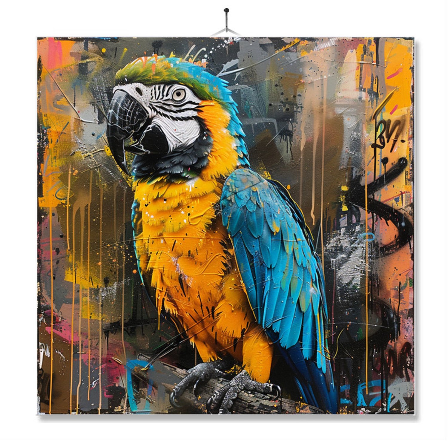 MC Living Tegel Met Opdruk | Geschenk | Art | Kunst | Papagaai Ontwerp 1