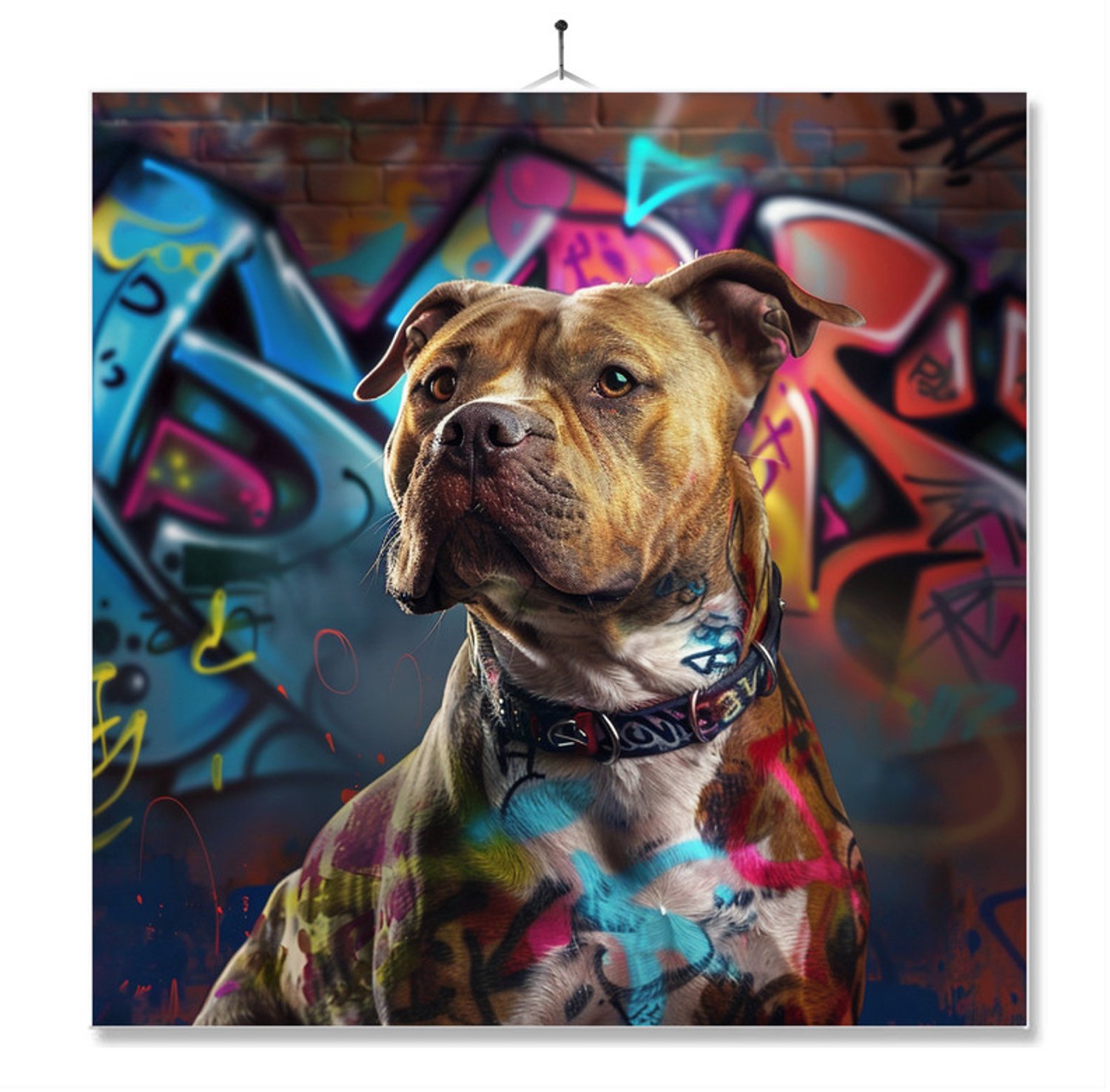 MC Living Tegel Met Opdruk | Geschenk | Dier | Graffiti | Pitbull ontwerp 8