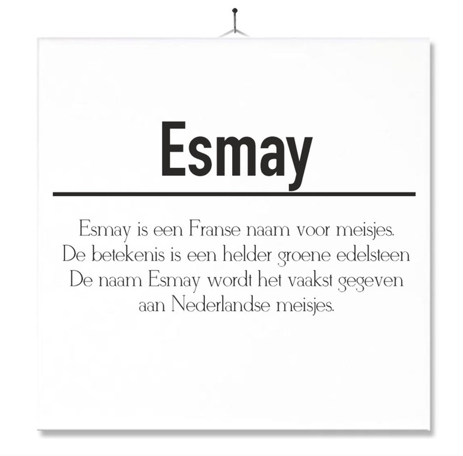 MC Living Tegel Met Opdruk | Betekenis | Kado | Cadeau | Met Naam - Esmay Multi-Color