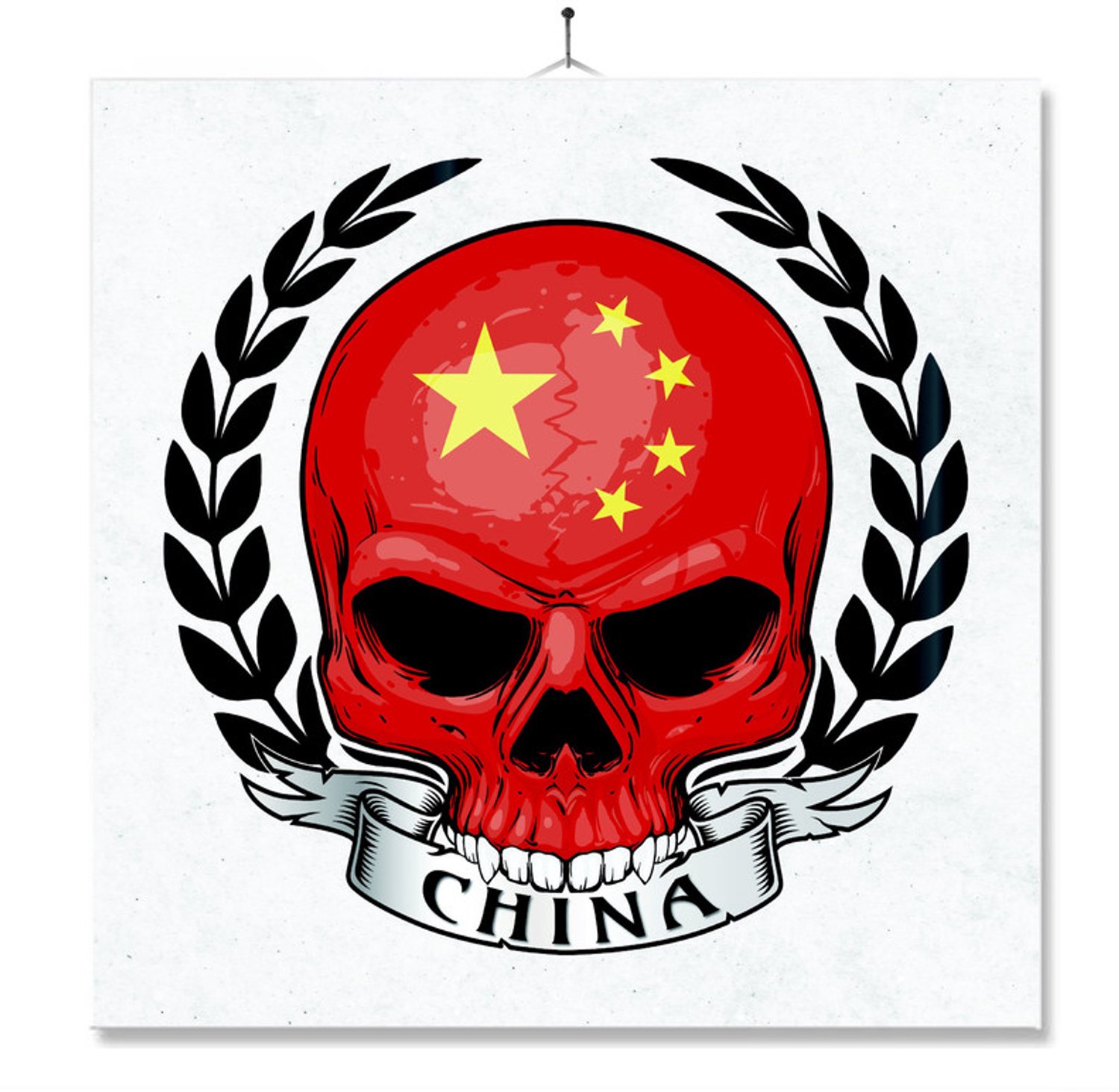 MC Living Tegel Met Opdruk | Schedel | Vlag | China ontwerp 2
